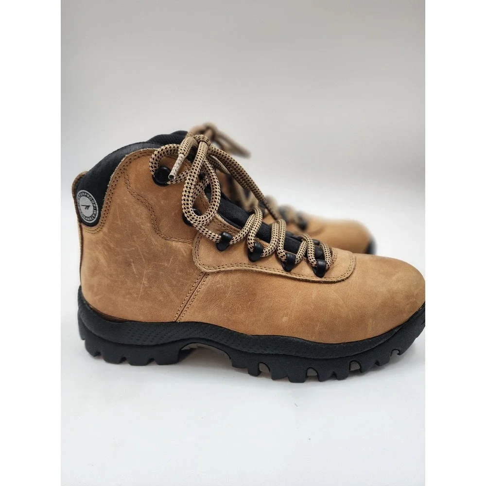 Hi-Tec‎ Waterproof Hiking Boots Tan Nubuck Leather Lace Up Outdoor Trail Shoes